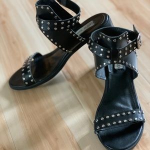 Black Studded Steve Madden Sandals